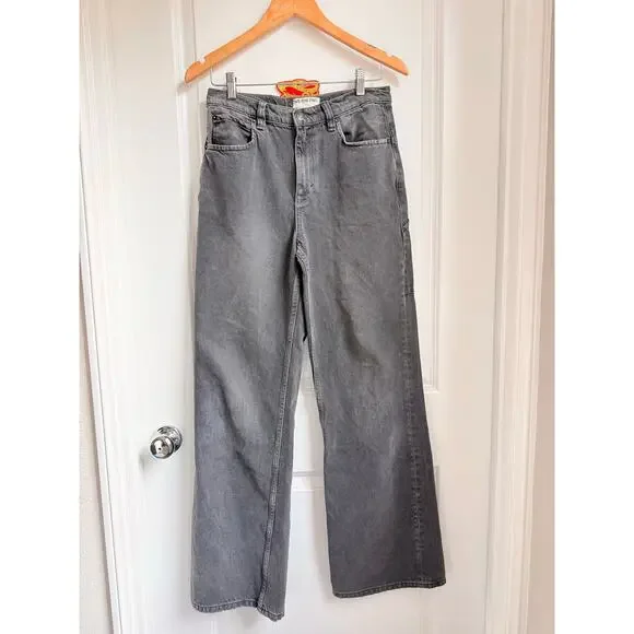 We The Free Tinsley Baggy Mid-Rise Straight Leg Jeans Blow Out Black 27" - Picture 3 of 7